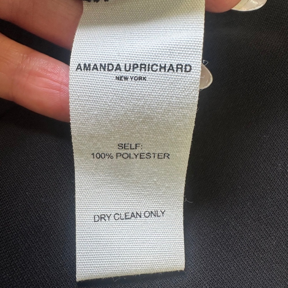 Amanda Uprichard strapless puzzle jumpsuit black elegant formal wide leg Large - Picture 10 of 14